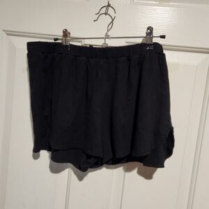 Hatch Maternity black under the belly shorts casual cozy lounge medium